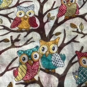 29 Palms Whimsical Owl Print Lightweight Scarf - Multicolor